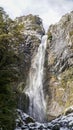 Devils Punchbowl Waterfall in ArthurÃÂ¢Ã¢âÂ¬Ã¢âÂ¢s Pass National Park, New Zealand. Royalty Free Stock Photo